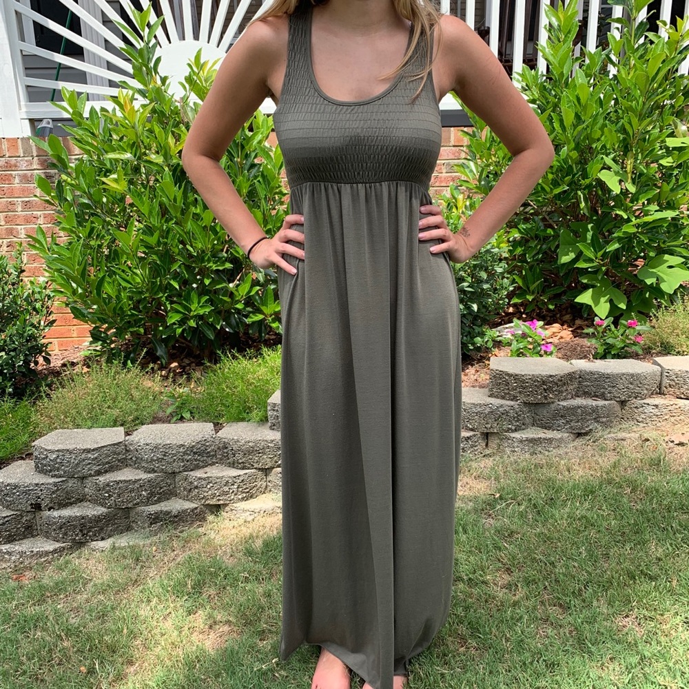 Derek Heart Green Maxi Dress